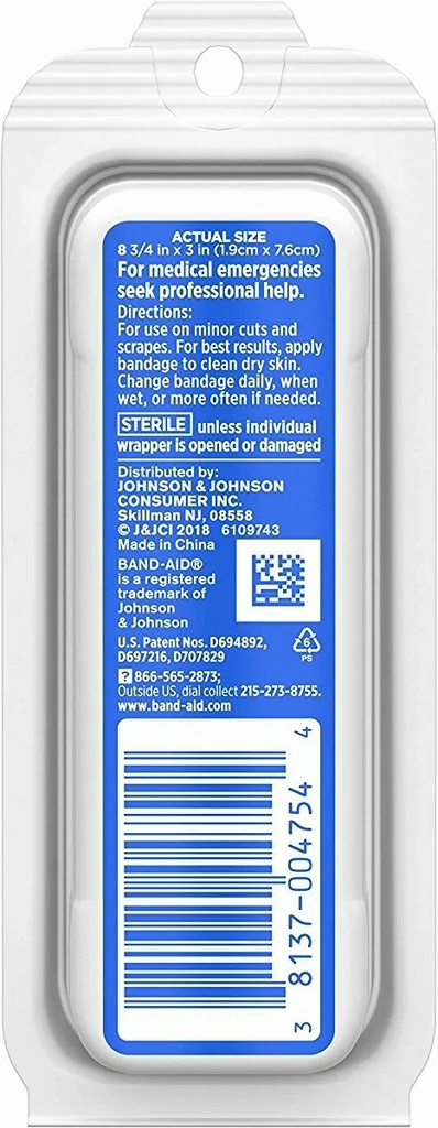 Johnson & Johnson Band-Aid One Size Flexible Fabric Adhesive Bandages, 72 Boxes/Case
