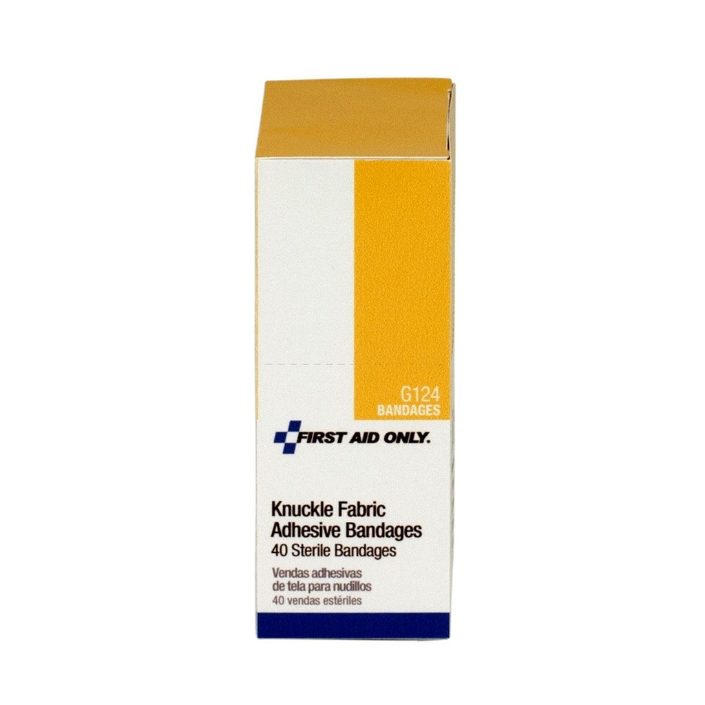 First Aid Only Fabric Knuckle Adhesive Bandage, 40/Box