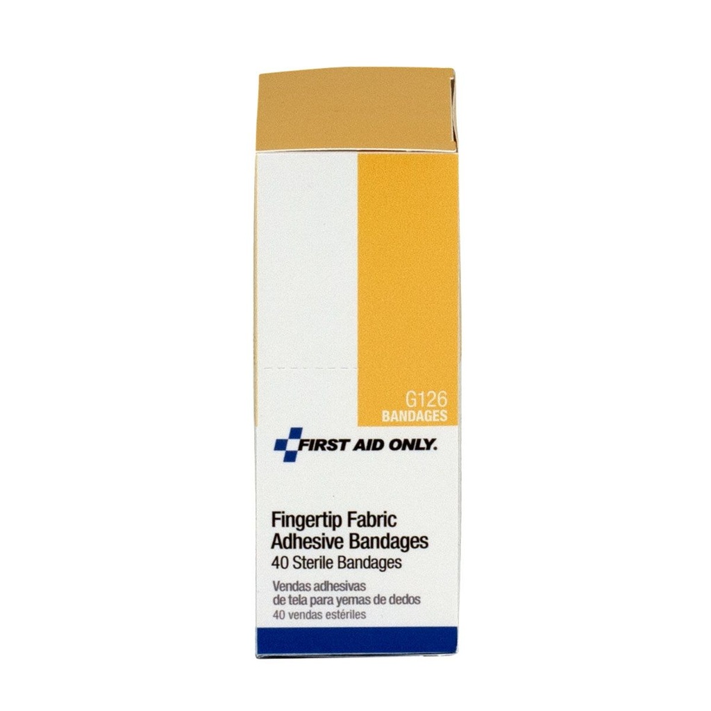 First Aid Only Fabric Fingertip Adhesive Bandage, 40/Box
