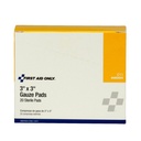 First Aid Only 3 inch x 3 inch Sterile Gauze Pad, 20/Box