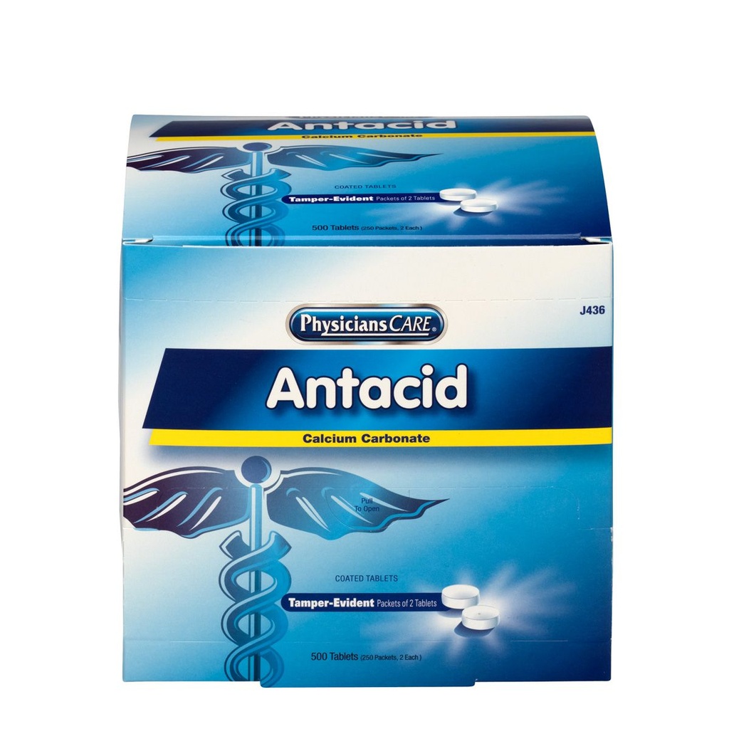 First Aid Only PhysiciansCare Antacid Tablet, 500/Box