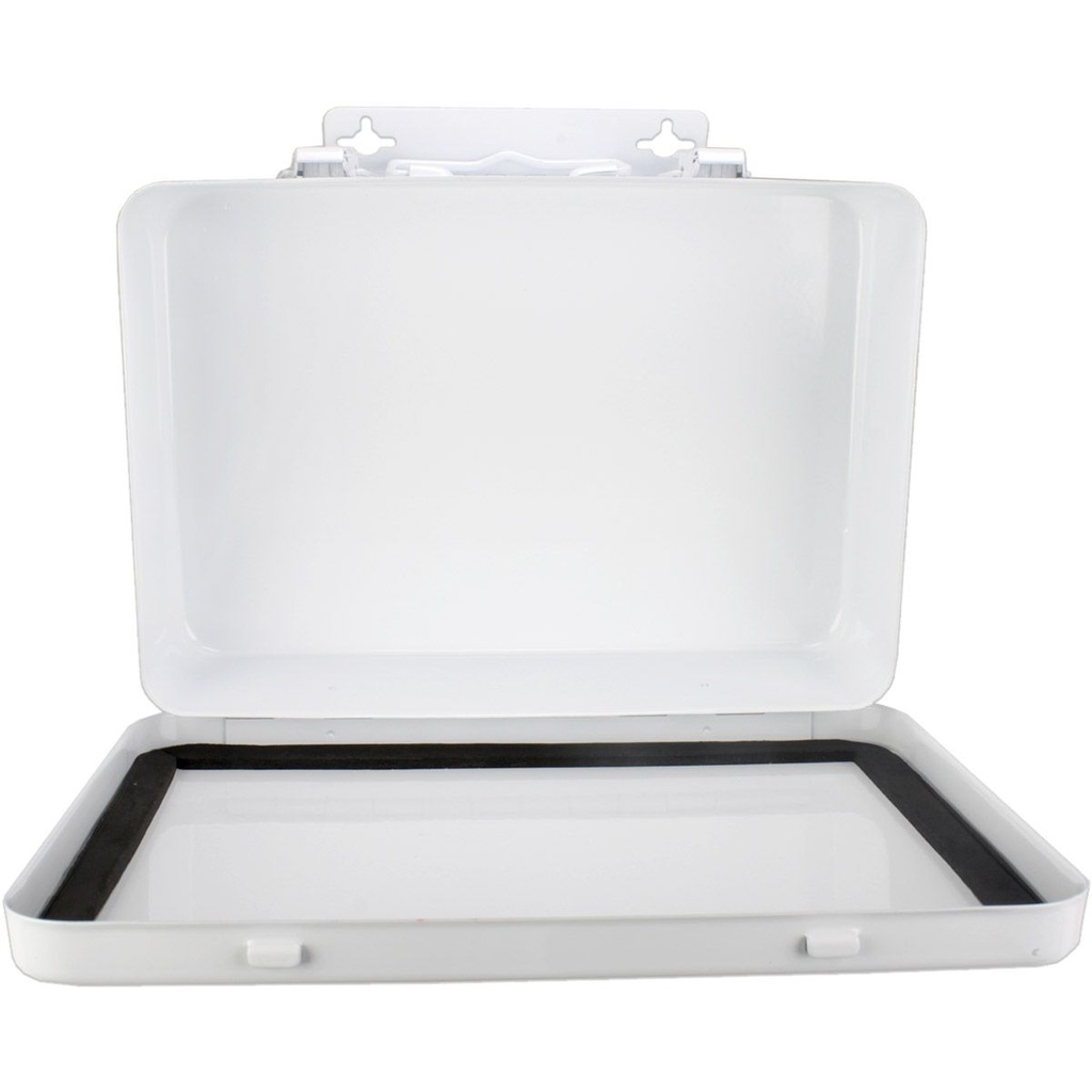 First Aid Only Weatherproof Horizontal Metal Case with Gasket & Handle Hanger, 16/Unit