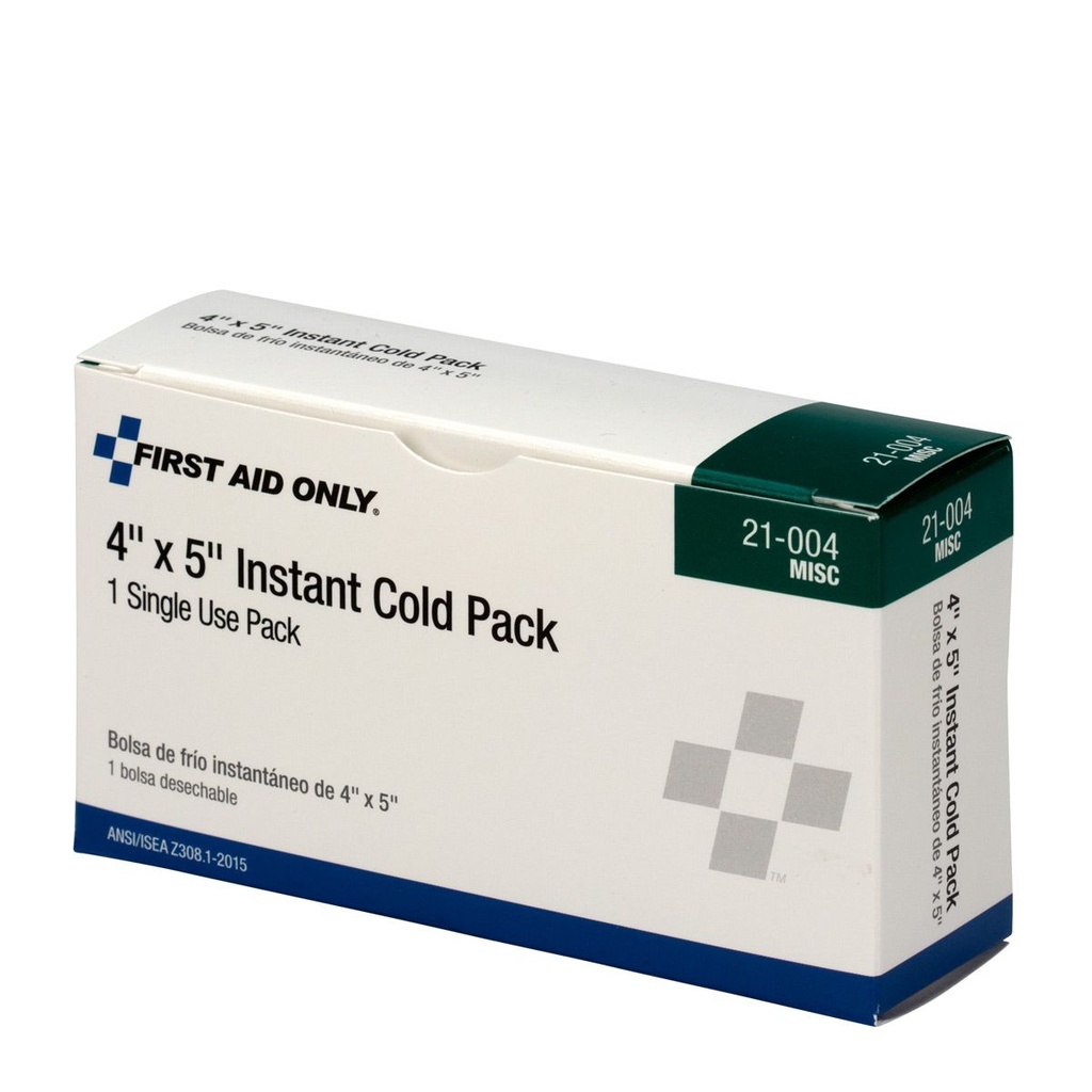First Aid Only 4 inch x 5 inch Instant Cold Pack, White