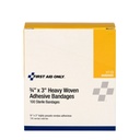 First Aid Only 3/4 inch x 3 inch Sterile Heavy Woven Fabric Bandage, 100/Box