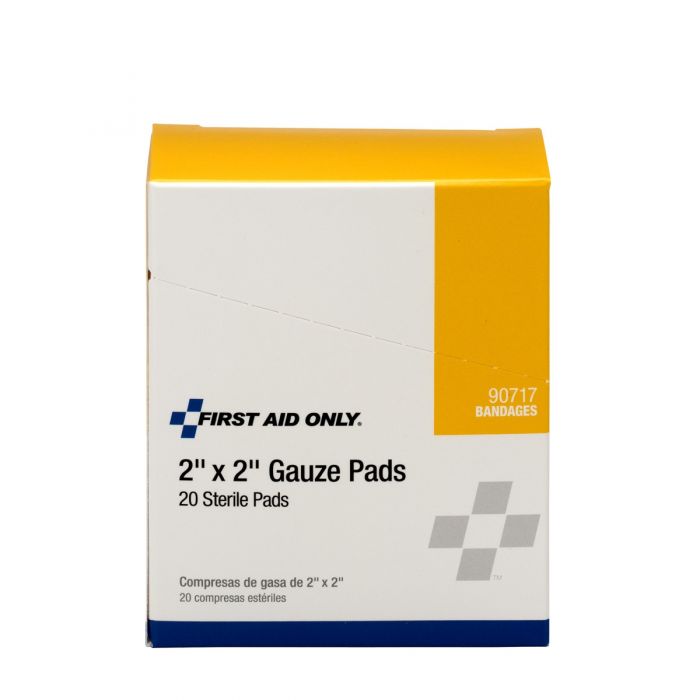 First Aid Only 2 inch x 2 inch Sterile Gauze Pad, 20/Box