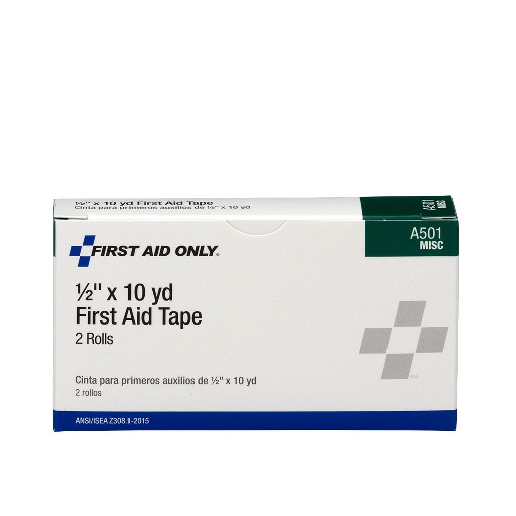 First Aid Only 1/2 inch x 10 Yd. First Aid Tape Roll, 2/Box