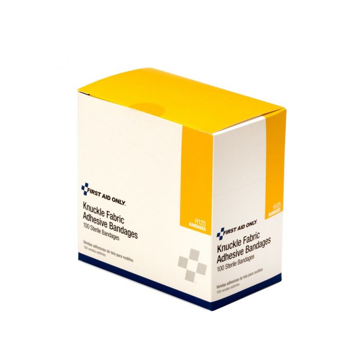 First Aid Only Fabric Knuckle Adhesive Bandage, 100/Box