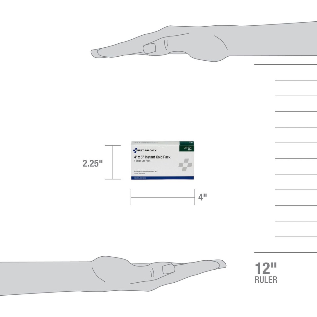 First Aid Only 4 inch x 5 inch Instant Cold Pack, White