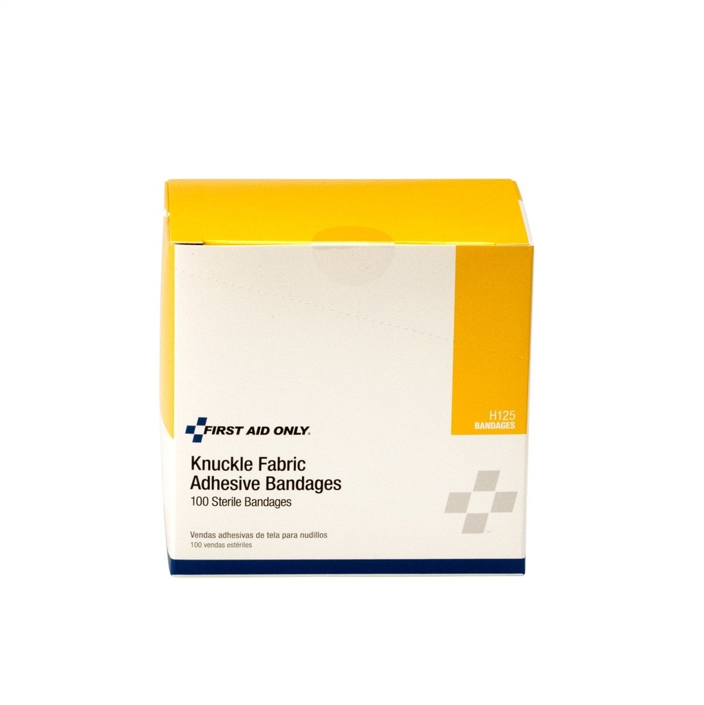 First Aid Only Fabric Knuckle Adhesive Bandage, 100/Box
