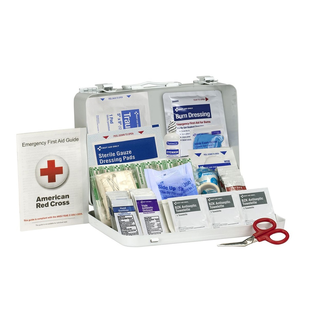 First Aid Only Weatherproof 25 Person ANSI A First Aid Kit with Metal Case