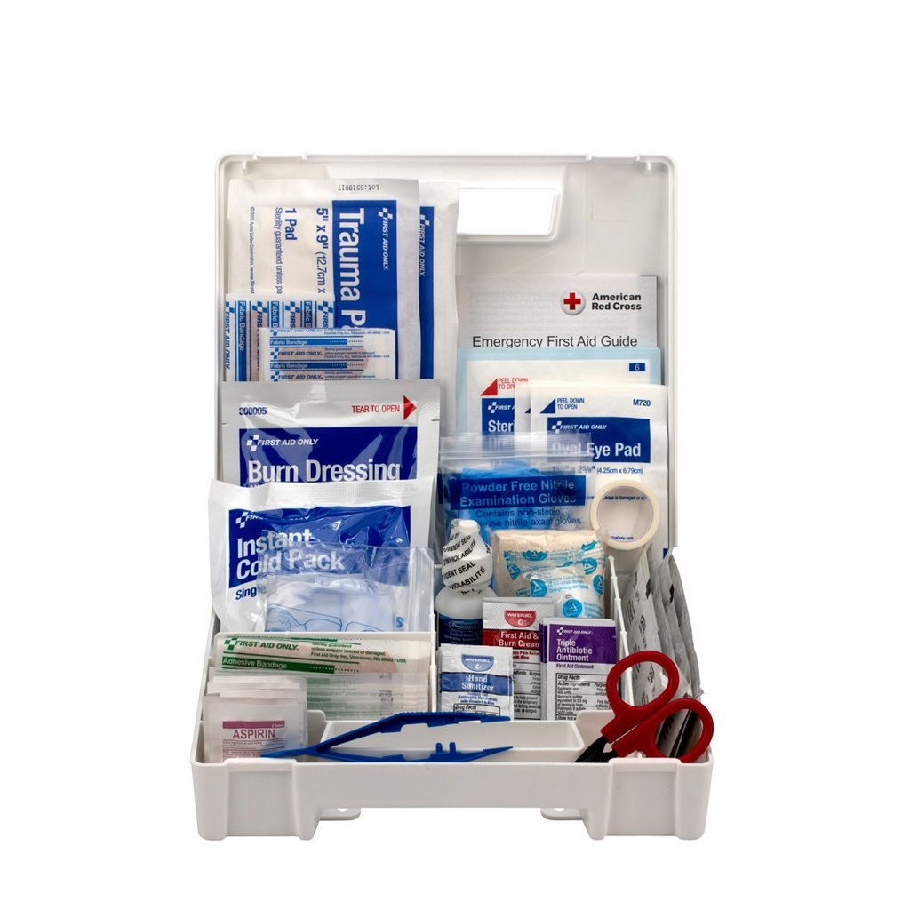 First Aid Only 25 Person ANSI Class A+ Bulk First Aid Kit with Plastic Case & Dividers