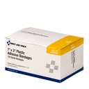 First Aid Only 3 inch x 1 inch Plastic Adhesive Bandage, 100/Box
