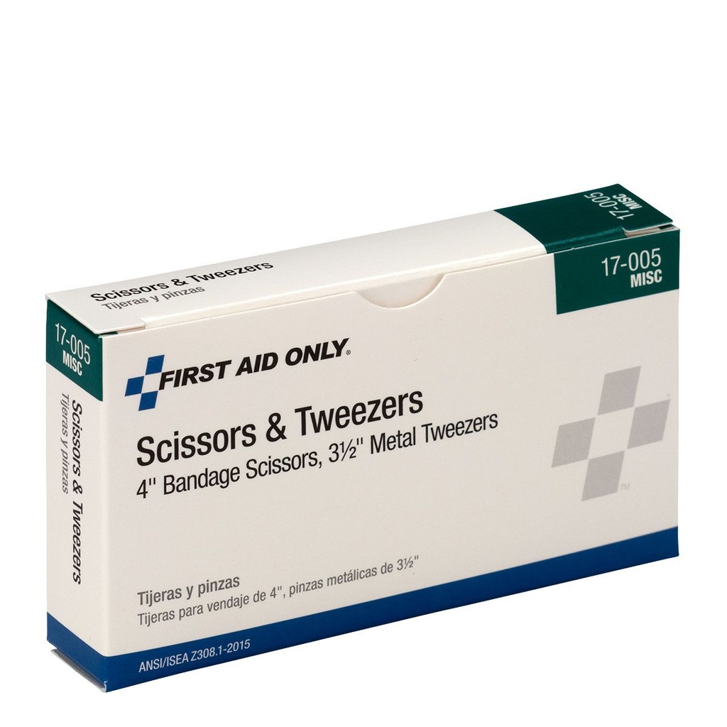 First Aid Only Stainless Steel Scissor and Metal Forcep Combo