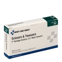 First Aid Only Stainless Steel Scissor and Metal Forcep Combo