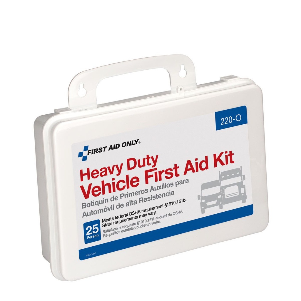 First Aid Only 25 Person Vehicle First Aid Kit with Plastic Case