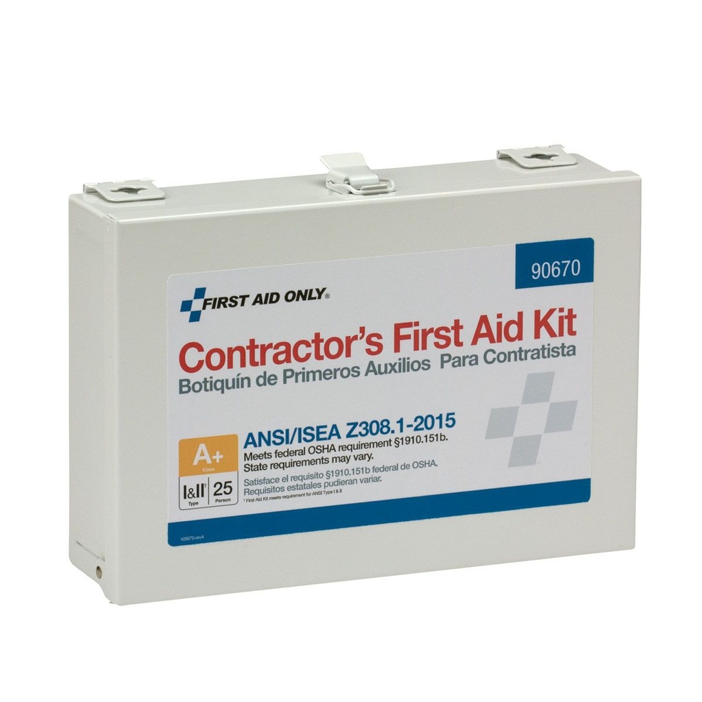 First Aid Only 25 Person ANSI A+ Contractor's First Aid Kit with Metal Case
