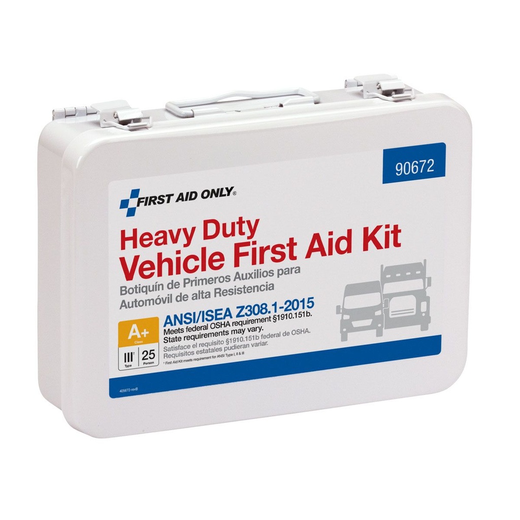 First Aid Only Weatherproof 25 Person ANSI A+ Vehicle First Aid Kit with Metal Case