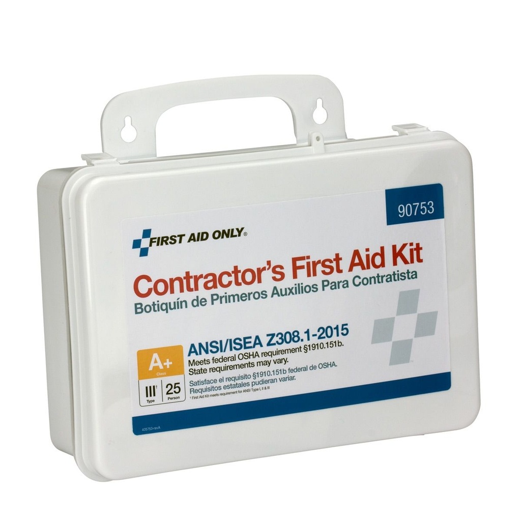First Aid Only Weatherproof 25 Person ANSI Class A+ Contractor First Aid Kit with Plastic Case