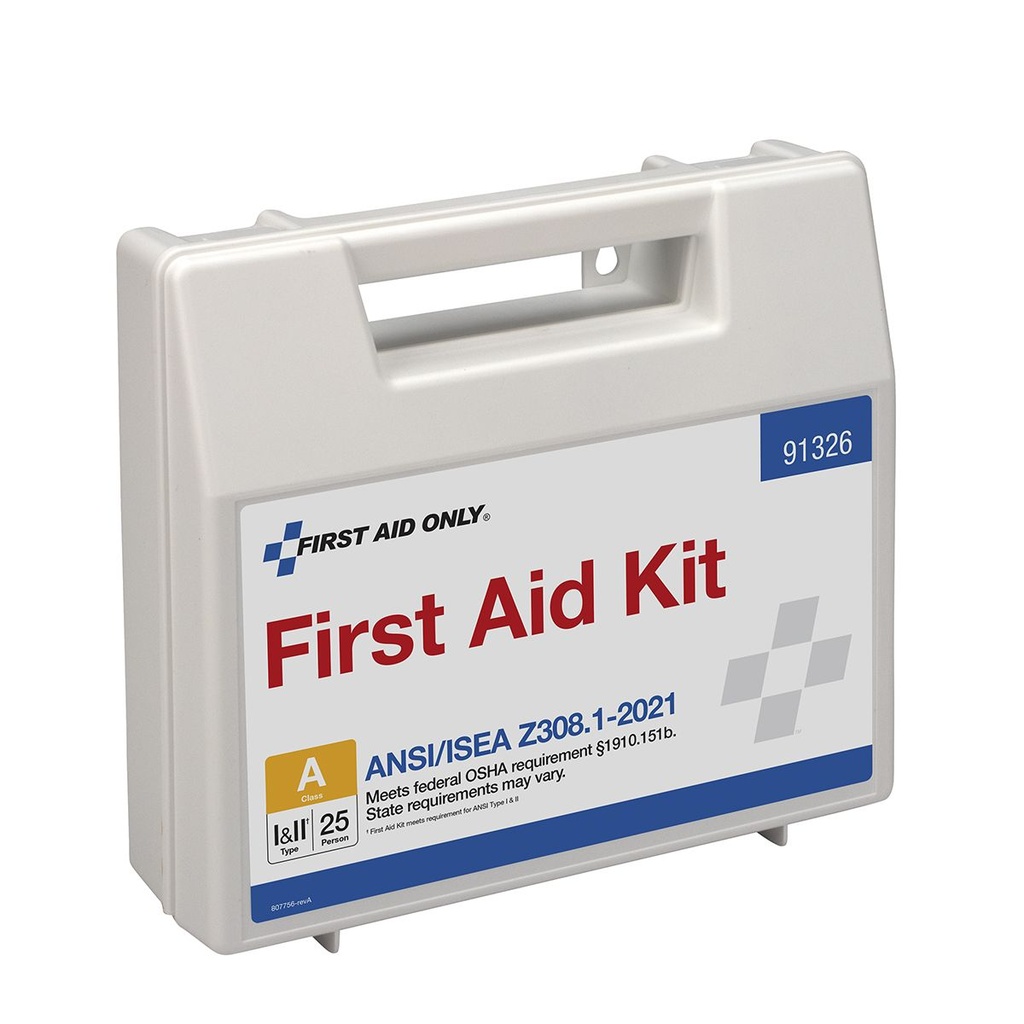 First Aid Only 25 Person ANSI Class A First Aid Kit with Plastic Case & Dividers