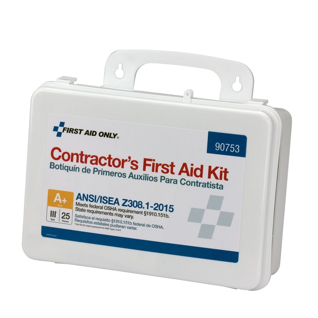 First Aid Only Weatherproof 25 Person ANSI Class A+ Contractor First Aid Kit with Plastic Case