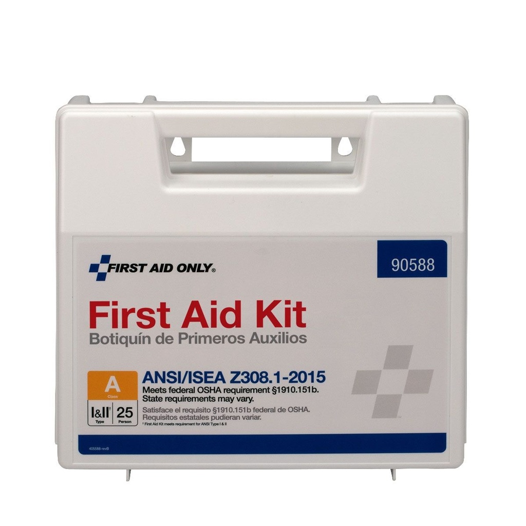 First Aid Only 25 Person ANSI Class A Bulk First Aid Kit with Plastic Case & Dividers