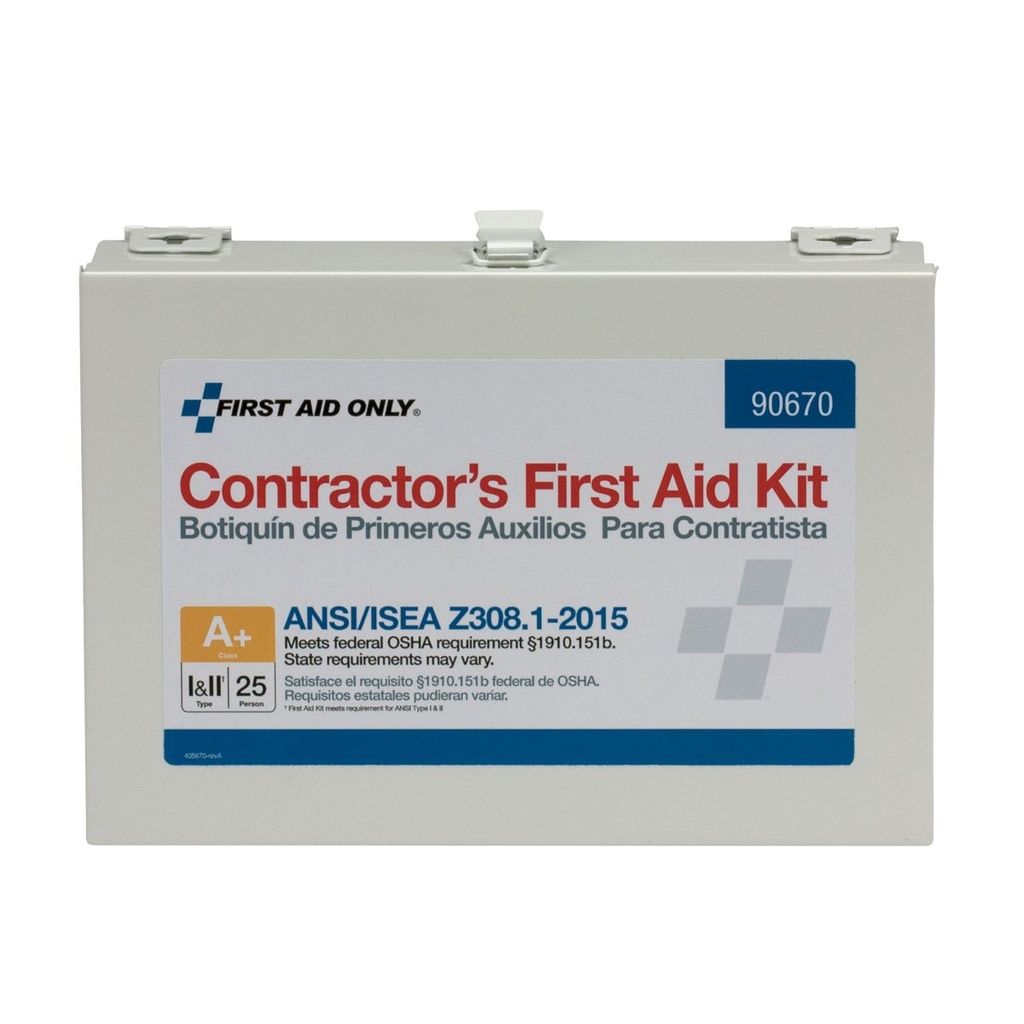 First Aid Only 25 Person ANSI A+ Contractor's First Aid Kit with Metal Case