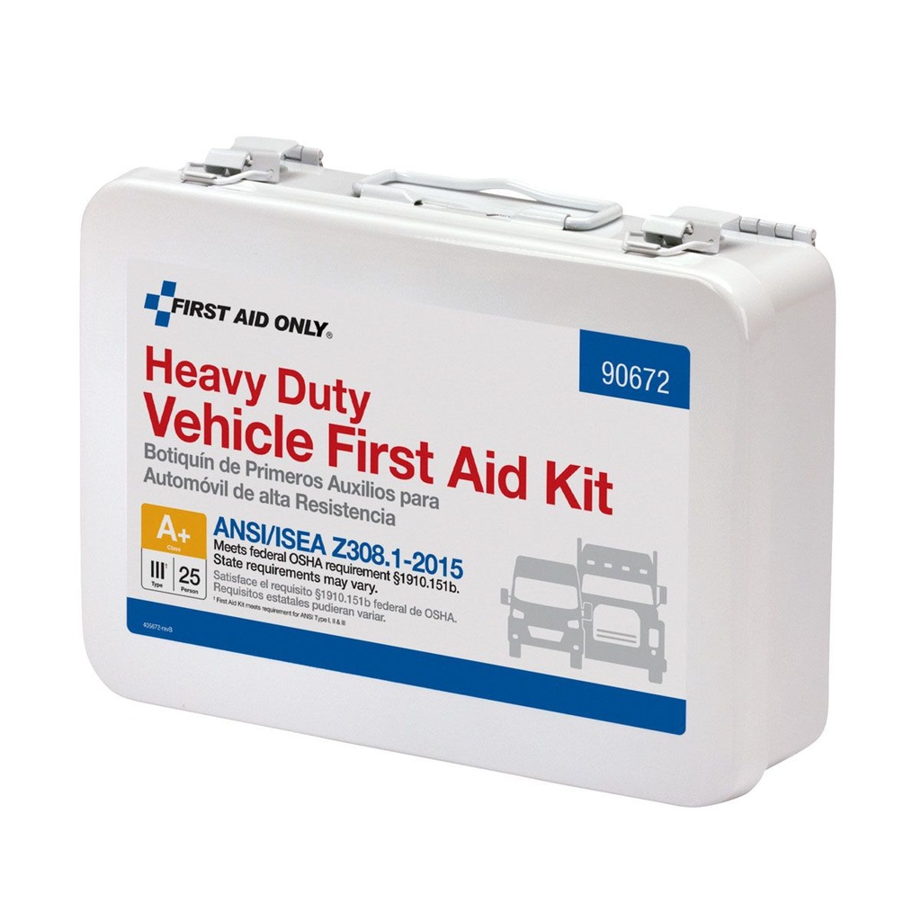First Aid Only Weatherproof 25 Person ANSI A+ Vehicle First Aid Kit with Metal Case