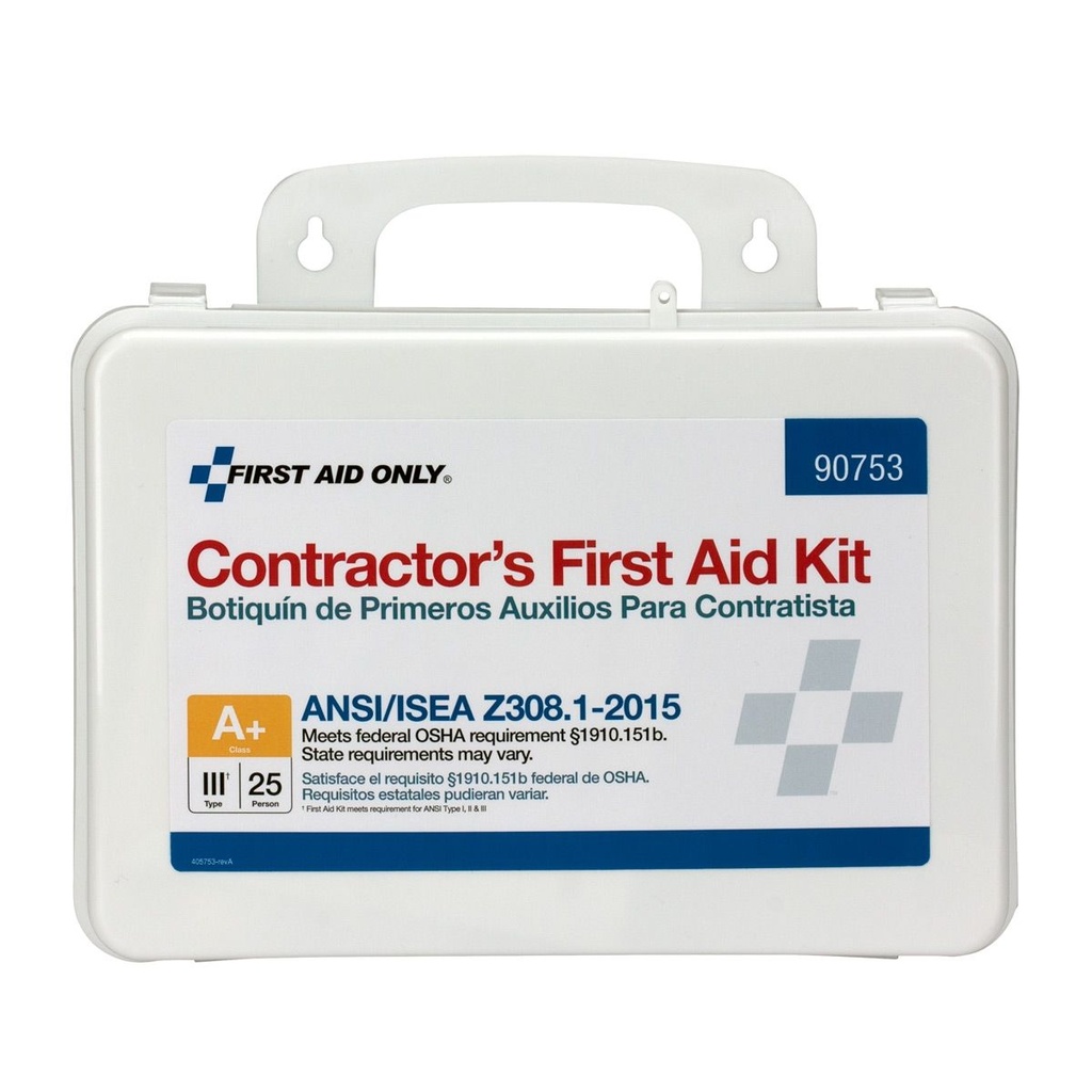First Aid Only Weatherproof 25 Person ANSI Class A+ Contractor First Aid Kit with Plastic Case