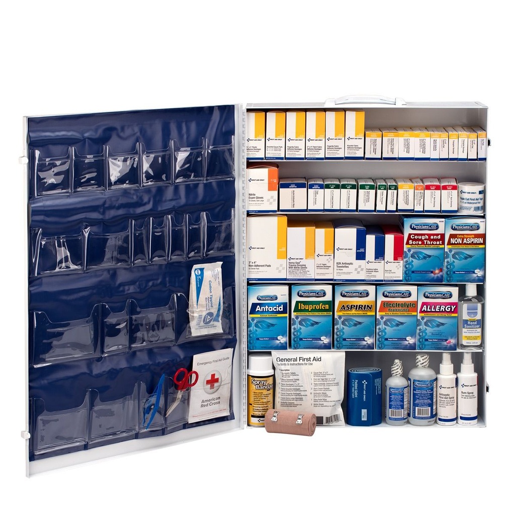 First Aid Only 5 Shelf ANSI Class B+ Metal First Aid Cabinet with Medications