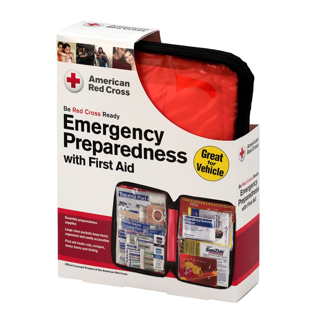 First Aid Only American Red Cross Emergency Preparedness Plus First Aid Kit with Nylon Case