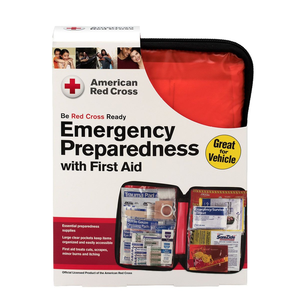 First Aid Only American Red Cross Emergency Preparedness Plus First Aid Kit with Nylon Case
