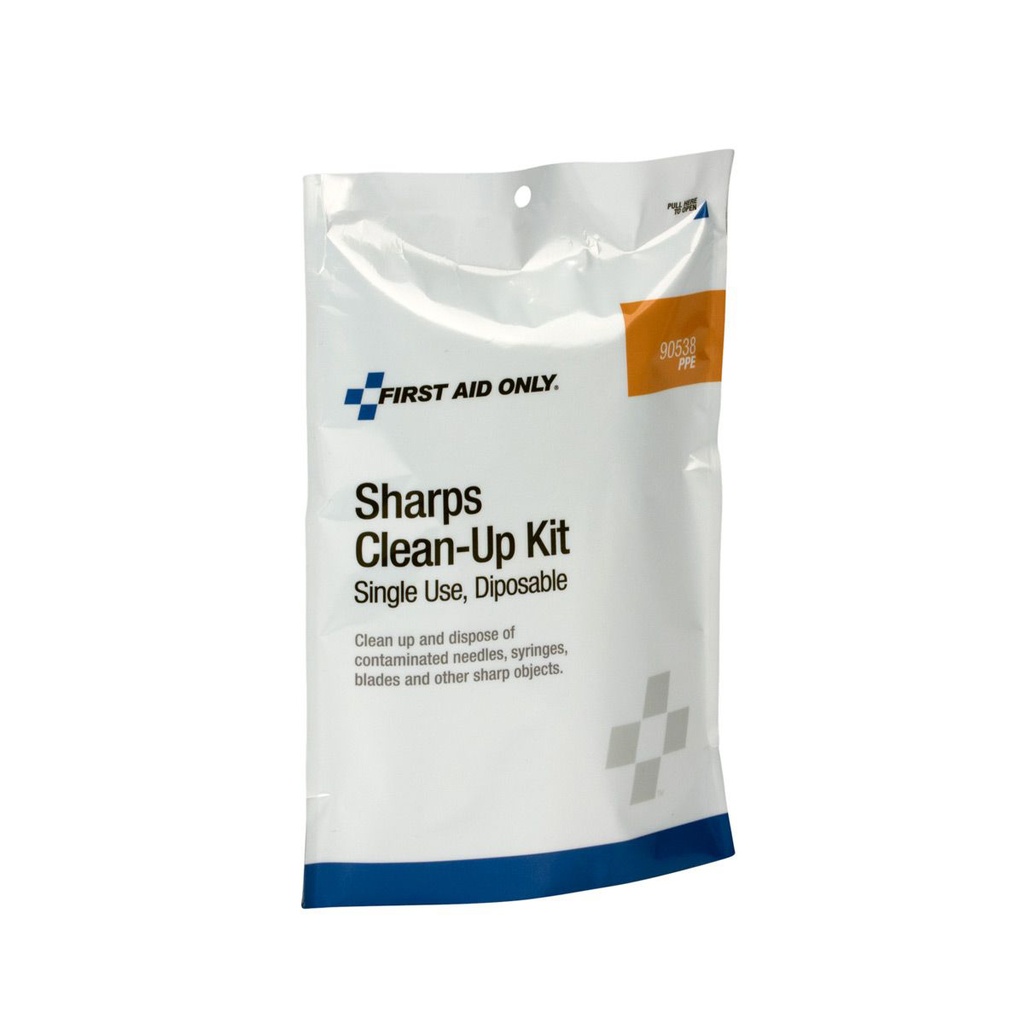 First Aid Only Sharps Disposable Clean Up Kit