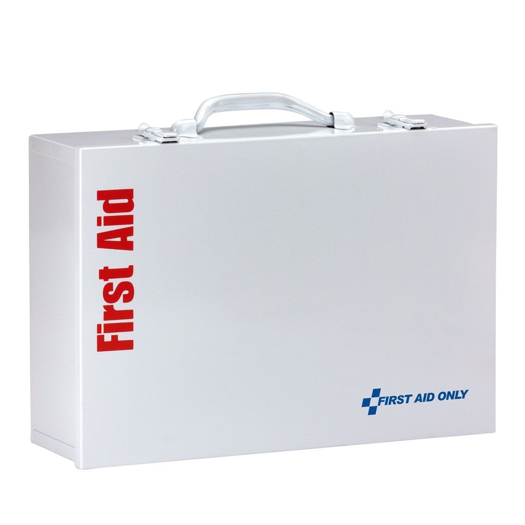 First Aid Only 2 Shelf ANSI Class A+ Metal First Aid Cabinet with Medications
