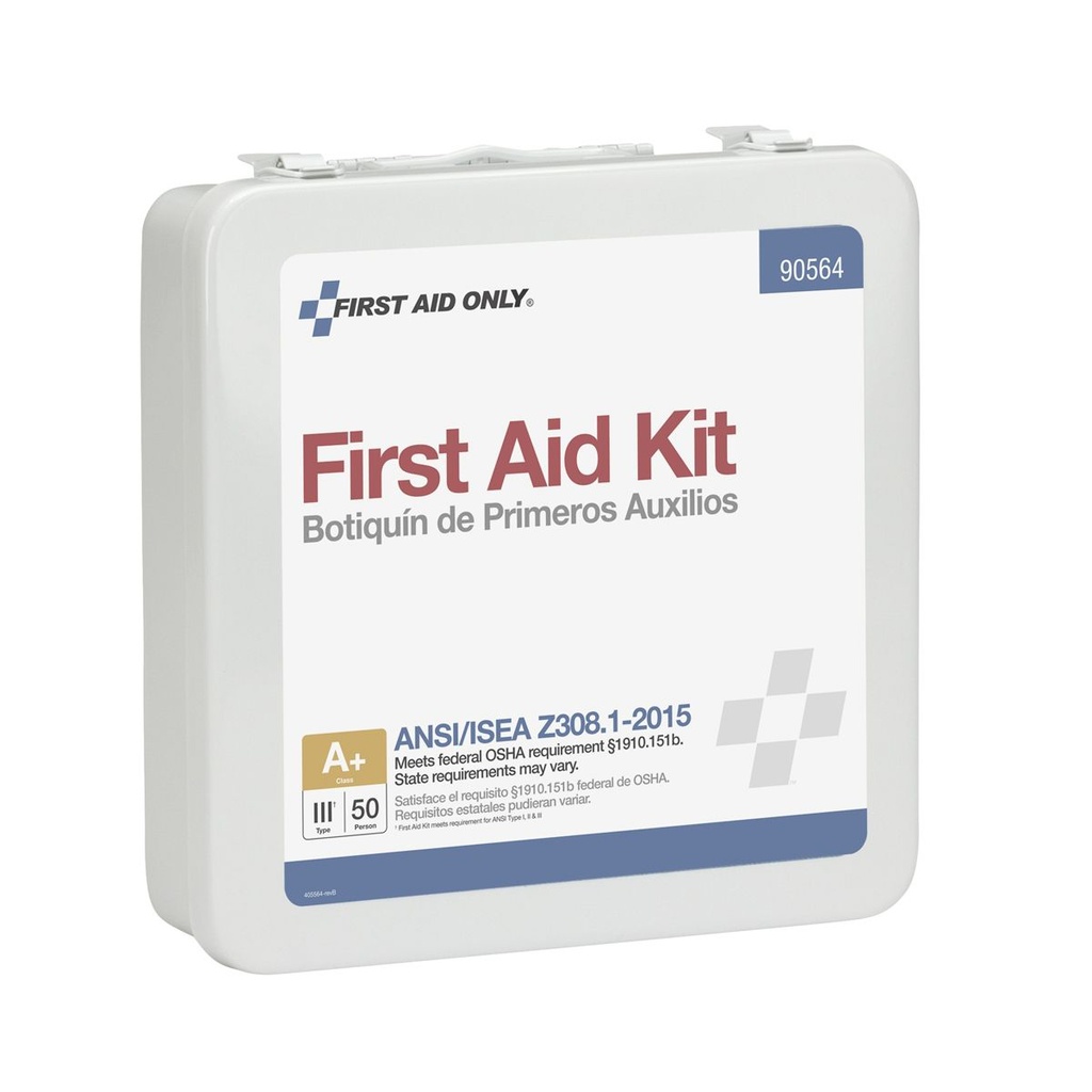 First Aid Only 50 Person ANSI Class A+ Bulk First Aid Kit with Metal Case