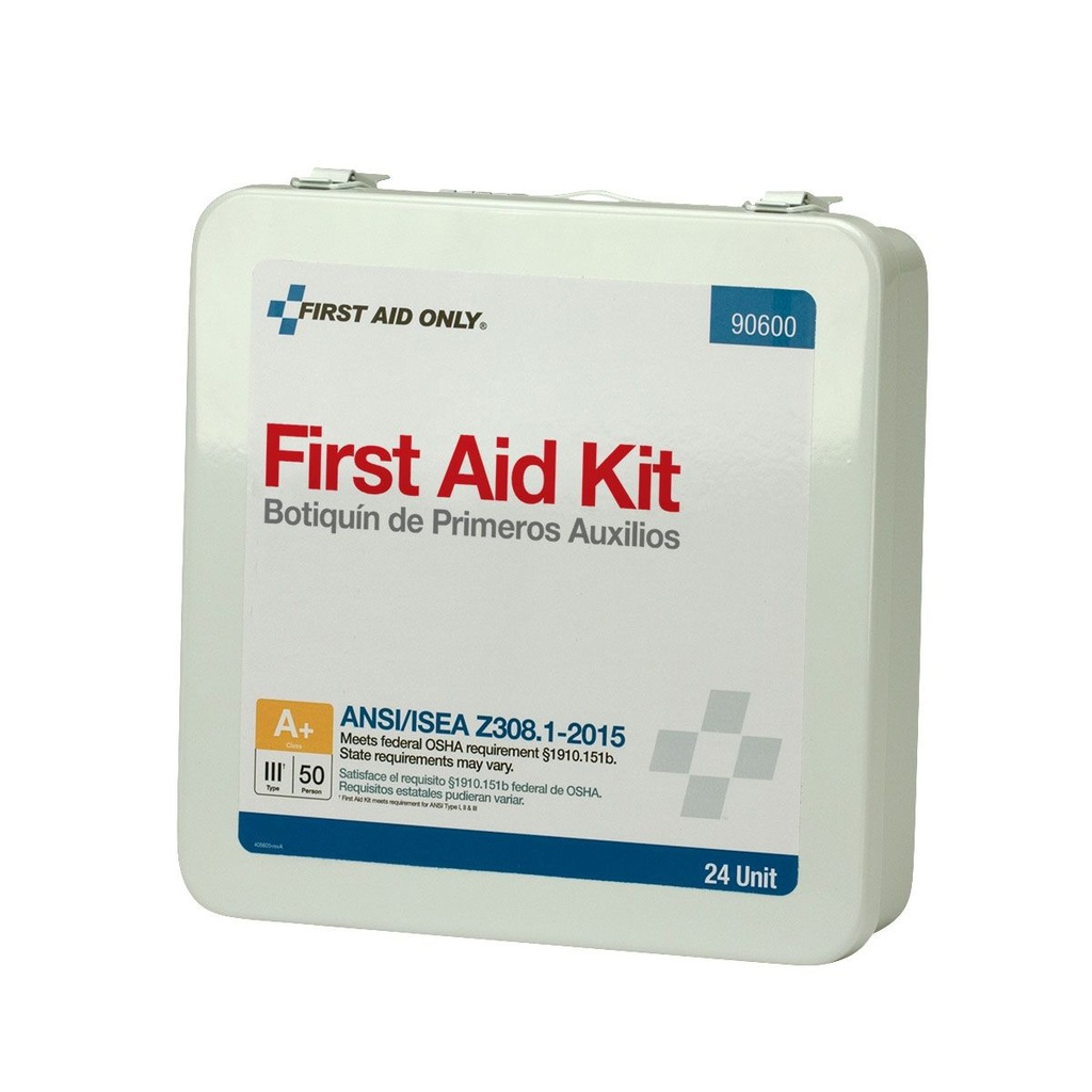 First Aid Only 50 Person ANSI Class A+ Unitized First Aid Kit with Metal Case
