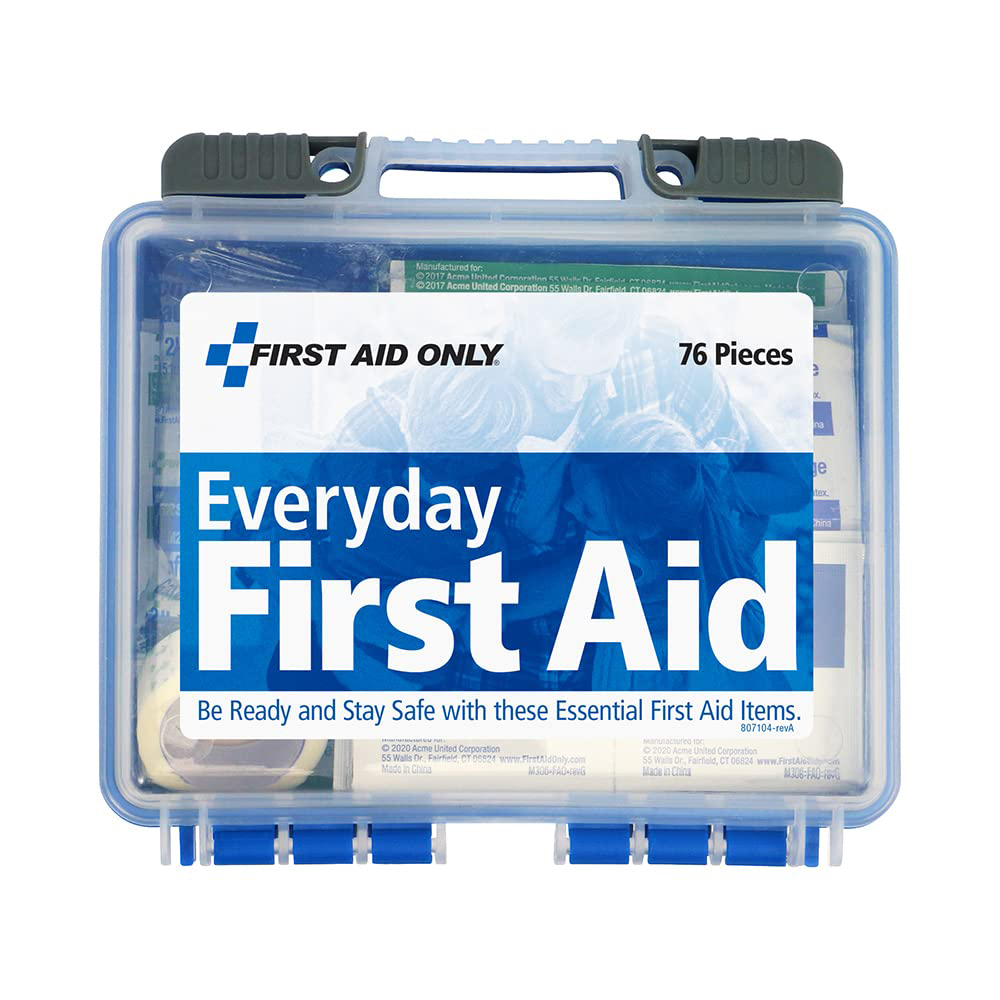 First Aid Only Everyday Essentials First Aid Kit with Plastic Case