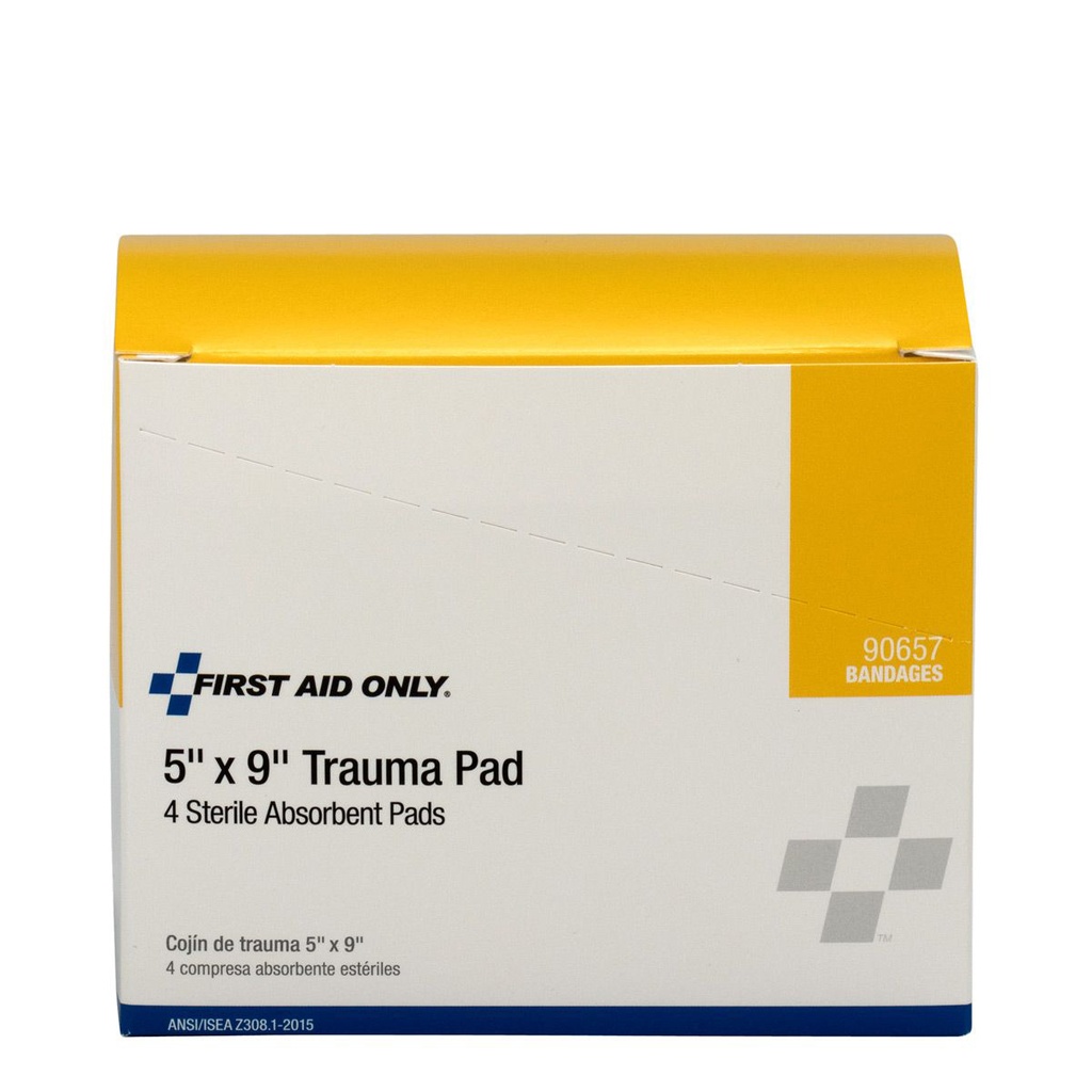 First Aid Only 5 inch x 9 inch Trauma Pad, 4/Box