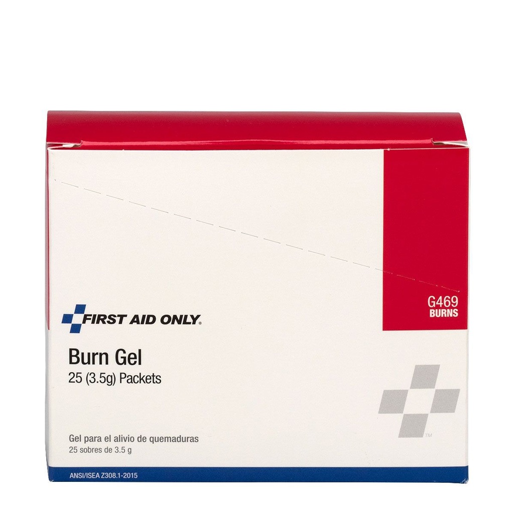 First Aid Only Burn Gel, 25/Box