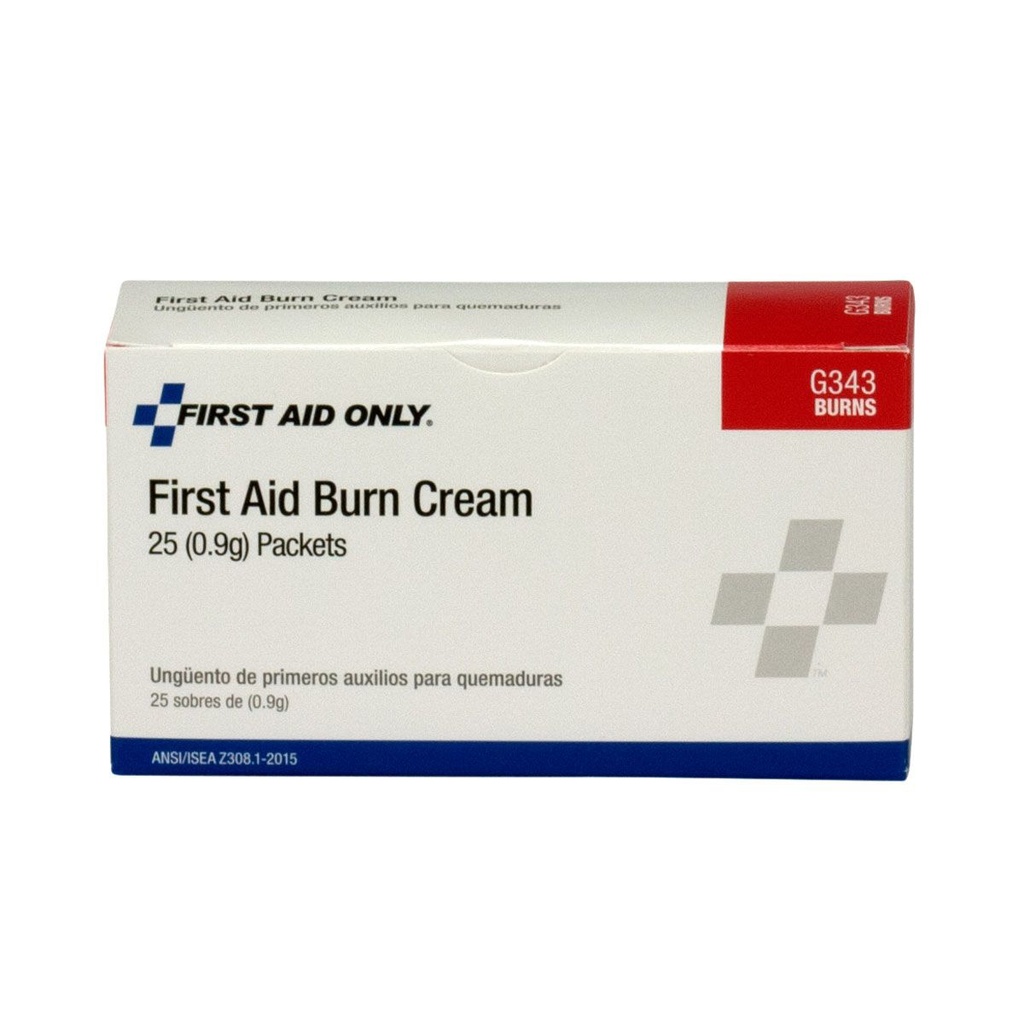 First Aid Only First Aid Burn Cream, 25/Box