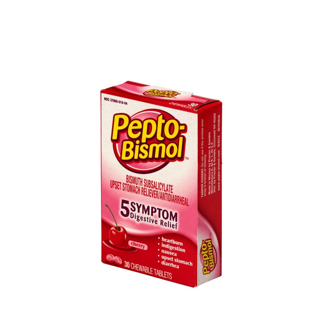 First Aid Only 262 mg Pepto Bismol Chewable Tablet, 30/Box