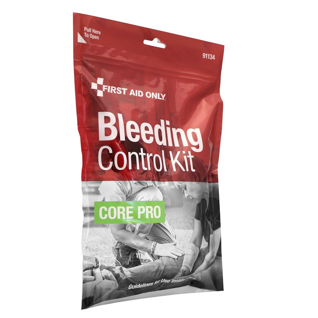 First Aid Only Core Pro Bleeding Control Kit with Easy Tear-open Bag