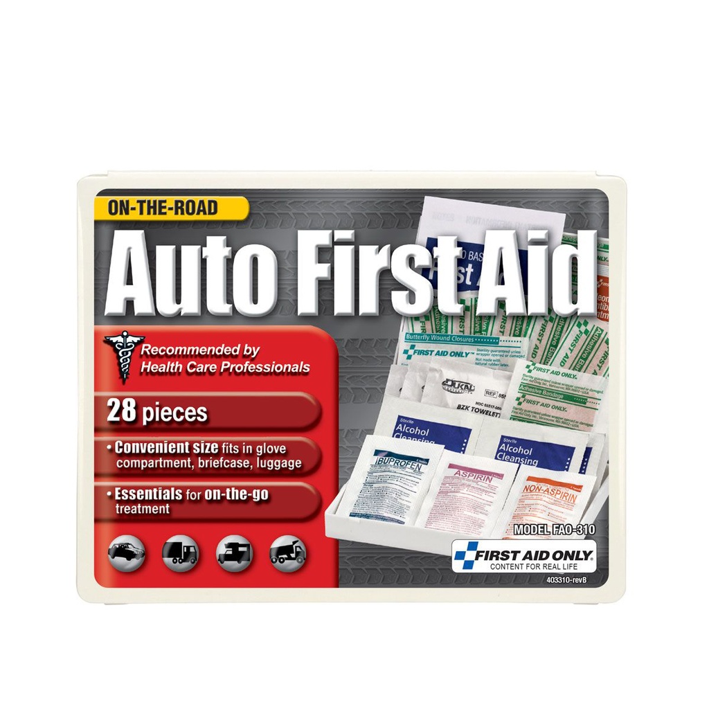First Aid Only 27 Piece Auto First Aid Kit with Plastic Case