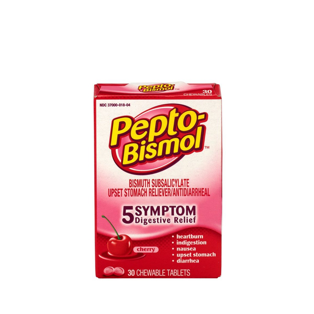 First Aid Only 262 mg Pepto Bismol Chewable Tablet, 30/Box