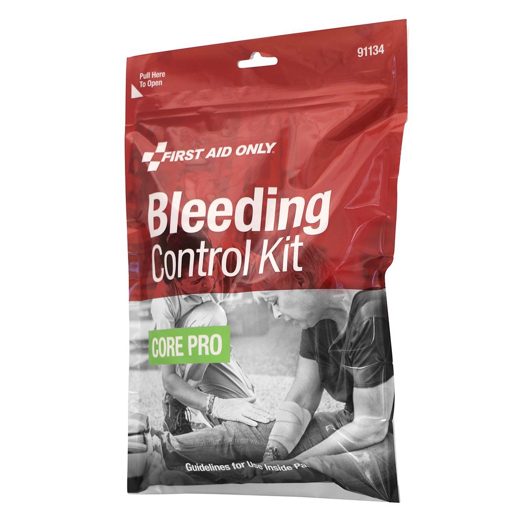 First Aid Only Core Pro Bleeding Control Kit with Easy Tear-open Bag
