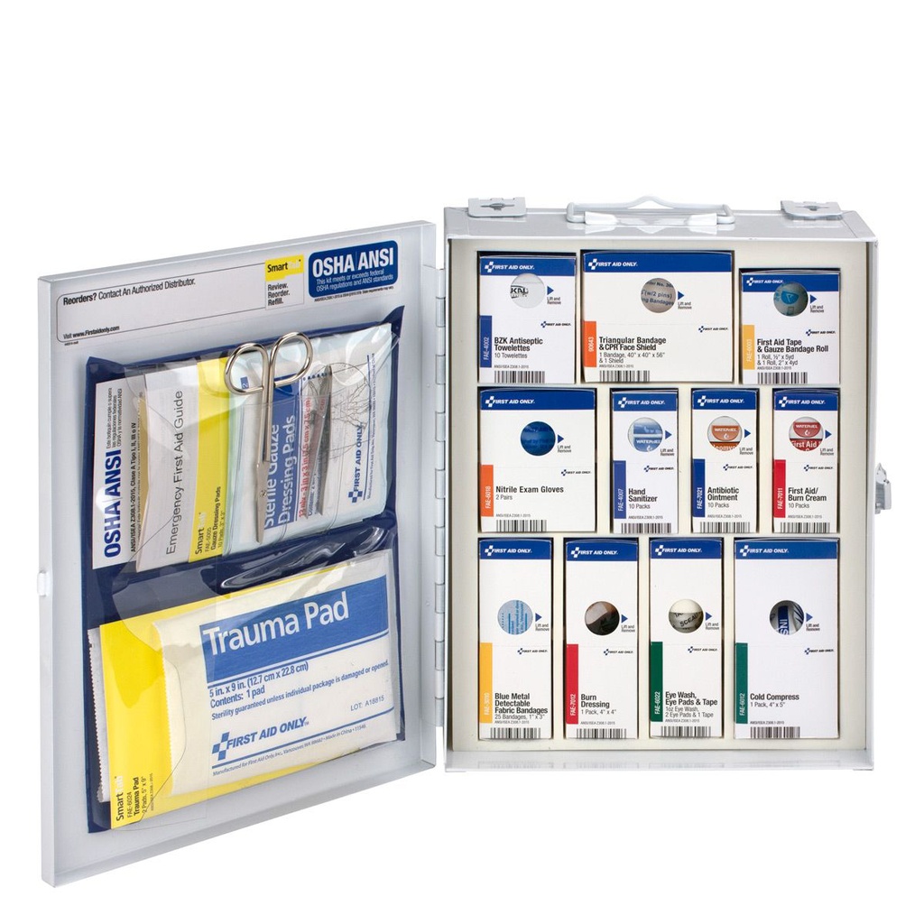 First Aid Only SmartCompliance 25 Person Medium Metal First Aid Food Service Cabinet