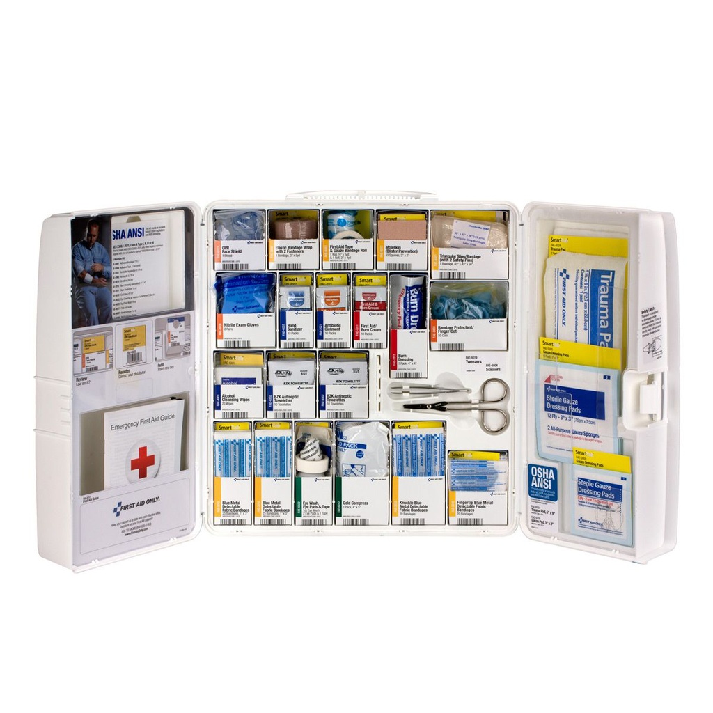 First Aid Only SmartCompliance 50 Person Large Plastic First Aid Food Service Cabinet