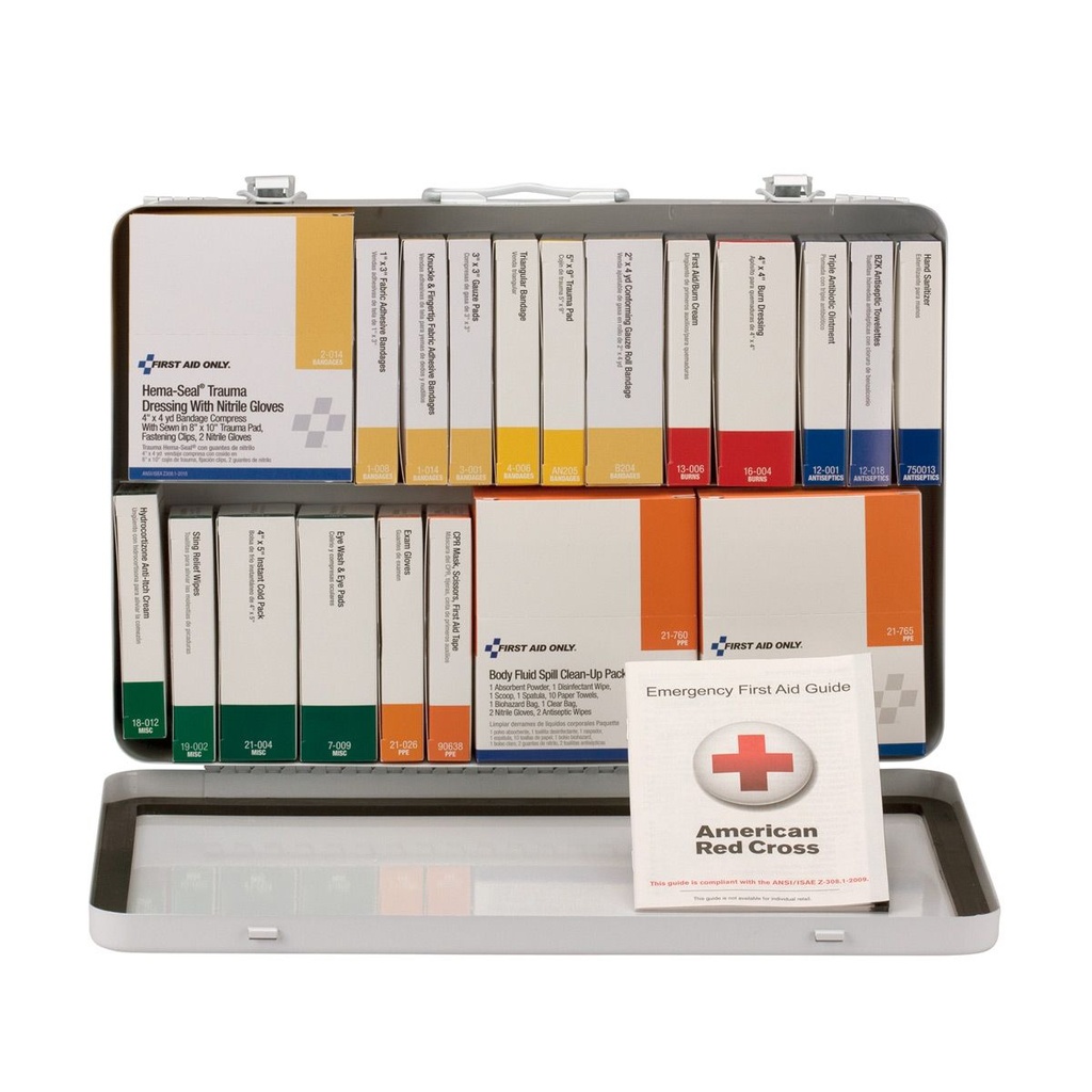 First Aid Only 75 Person Unitized Class A+ First Aid Kit with BBP Pack and Metal Case