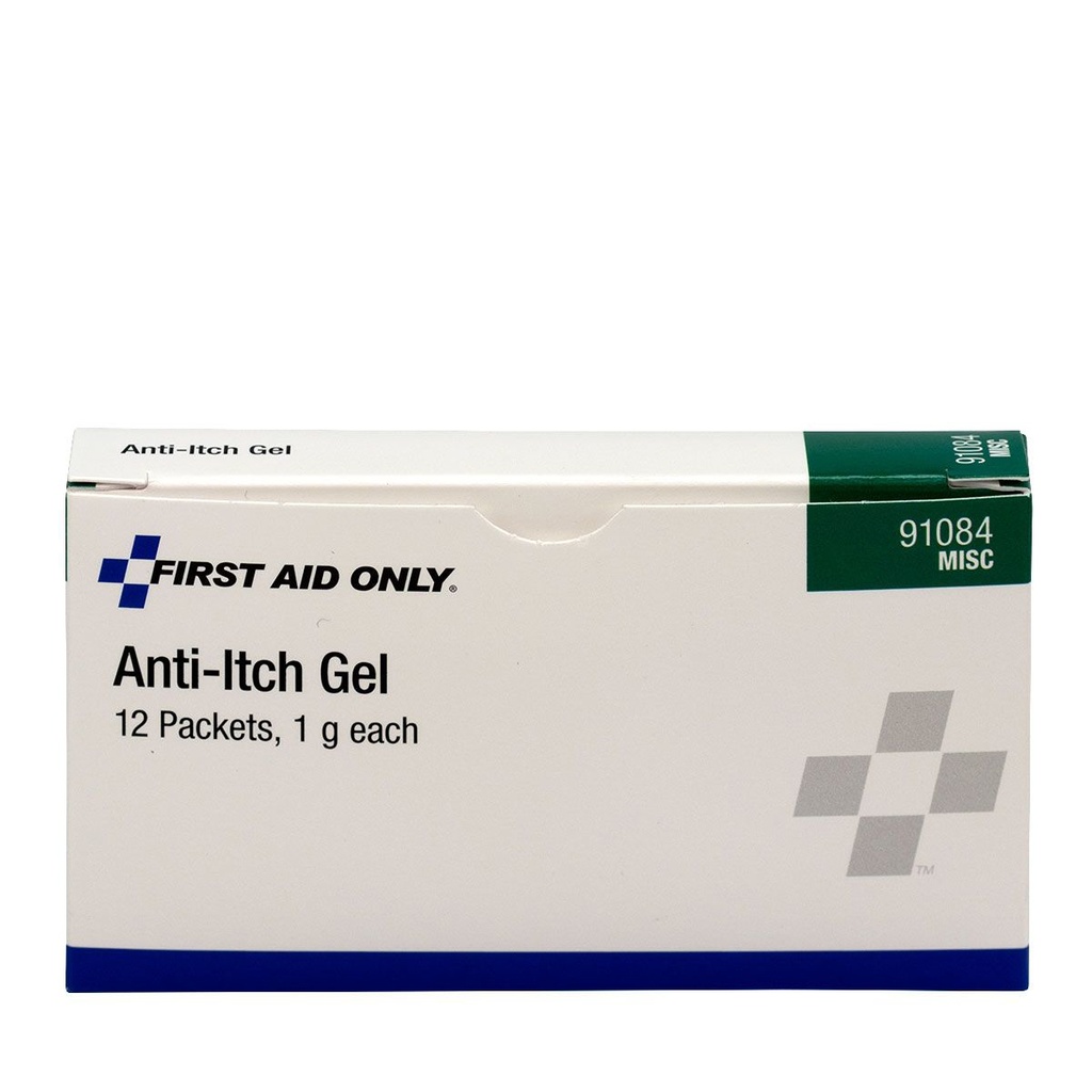 First Aid Only Anti-Itch Gel Pack, 12/Box