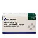 First Aid Only IvyX Poison Oak and Ivy Post-Contact Cleanser Towelette, 4/Box