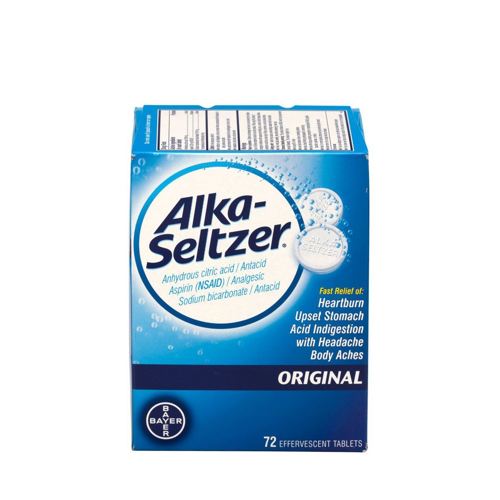 First Aid Only Alka-Seltzer Effervescent Tablet, 72/Box